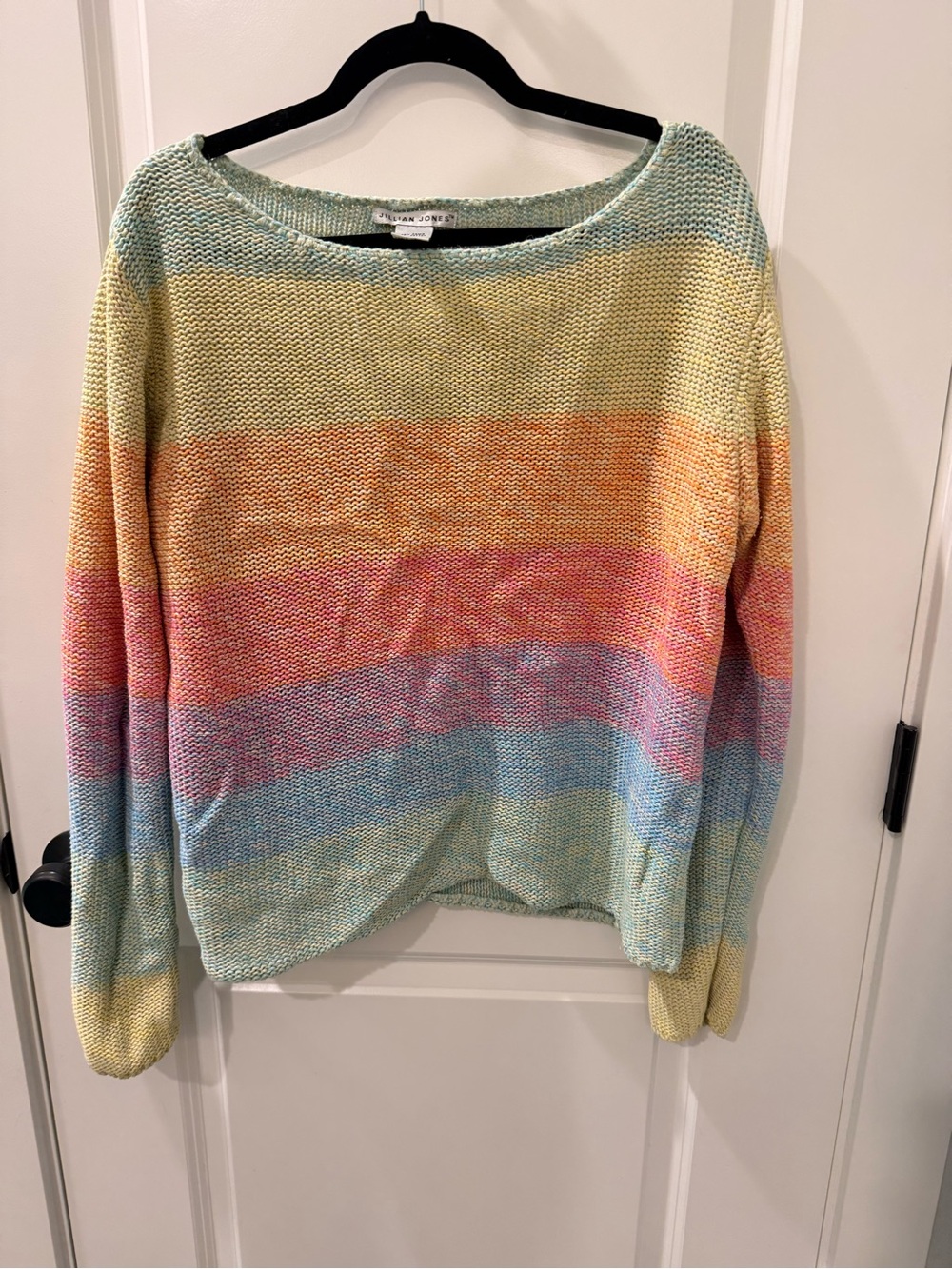 Pastel Rainbow Crewneck Sweater - Multicolor